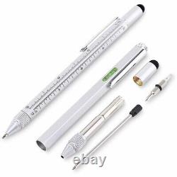 100 x 6in1 Multi Tool Touch Screen Stylus Spirit Level Ruler Ballpoint Pen