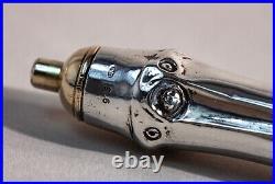 1950 Bamboo Cartier Design Ballpoint Pen 925 Silver & Gold, Old Mechanics