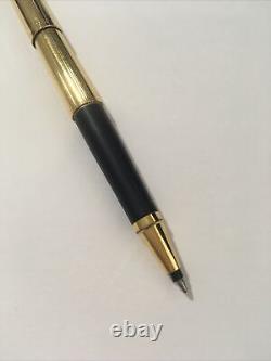 1982 Parker 180 Imperial Gold Electroplated Rollerball Pen-usa-black Ink-superb