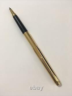 1982 Parker 180 Imperial Gold Electroplated Rollerball Pen-usa-black Ink-superb