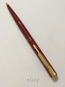 1986 Parker Arrow Red Marble Laque Gold Trim Ballpoint Pen-france-superb