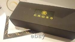 24Ct Gold Plated Executive Cross Ballpoint Writing Pen Black Ink Gift Boxed 24k