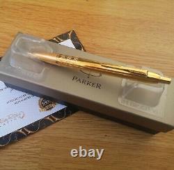 24Ct Gold Plated Parker IM Premium Ballpoint Classic Writing Pen In Gift Box