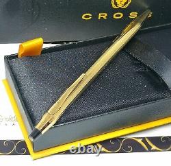 24k Gold Plated Shiny Cross Century Classic Ball Point Writing Pen Black Ink Box