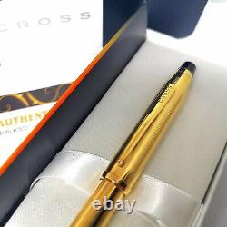 24k Gold Plated Shiny Cross Century ll Twist Ball Point Writing Pen Gift Boxed