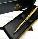 24k Gold Plated Shiny Cross Coventry Twist Ball Point Writing Pen Black Ink