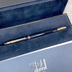 Alfred Dunhill Ballpoint Pen Sidecar Steamliner Black Resin Gold Trim withBox&Card