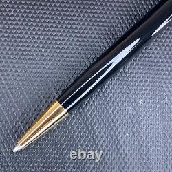 Alfred Dunhill Ballpoint Pen Sidecar Steamliner Black Resin Gold Trim withBox&Card