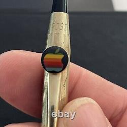 Apple Computer Rainbow Logo 1980's Employee Pen 10k Gold Filled Cross Pen Rare