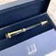 Authentic Alfred Dunhill Ballpoint Sentryman Black Resin Gold Trim Withcase&card