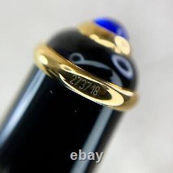 Authentic Cartier Ballpoint Pen Diabolo Black Resin 18k Gold Plated withBox&Papers