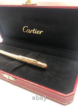 Authentic Cartier Ballpoint Pen MINI Diabolo 18K Pink Gold Plated with Case