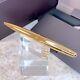Authentic Dunhill Ballpoint Pen Ad1800 Gold Finish With Box & Card
