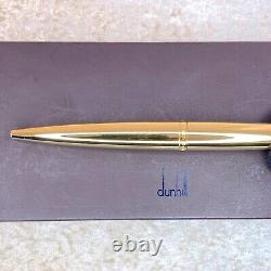 Authentic Dunhill Ballpoint Pen AD1800 Gold Finish with Box & Card