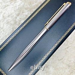 Authentic Dunhill Ballpoint Pen New Gemline Gunmetal Silver with Box & Papers