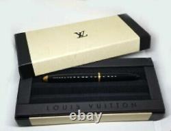 Authentic Louis Vuitton Ballpoint Pen Dog Double Lacquer Dog Lacquer Black Gold