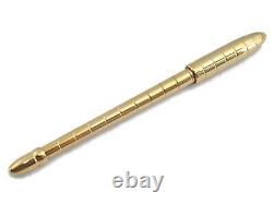 Authentic Louis Vuitton Stylo Agenda GM Ballpoint Pen Gold N75003 LV H1158