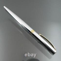 Authentic Tiffany & Co. Silver Gold Clip Ballpoint Pen Metallic #f02584
