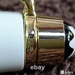 Authentic White & Gold Montblanc Fountain Pen Preowned, Openbox & Serial Number