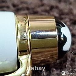 Authentic White & Gold Montblanc Fountain Pen Preowned, Openbox & Serial Number