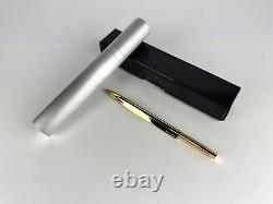 BULGARI Eccentric ballpoint pen GOLD collectible design pen metal case