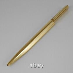 BVLGARI ECCENTRIC Gold Plated Ballpoint Pen with Case (used)(Blue Ink)