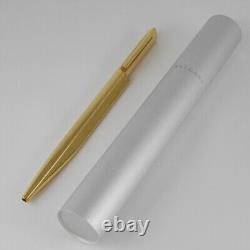 BVLGARI ECCENTRIC Gold Plated Ballpoint Pen with Case used FREE SHIPPING