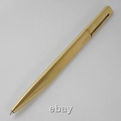 BVLGARI ECCENTRIC Gold Plated Ballpoint Pen with Case (used) FREE SHIPPING