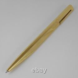 BVLGARI ECCENTRIC Gold Plated Ballpoint Pen with Case used FREE SHIPPING