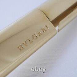 BVLGARI ECCENTRIC Gold Plated Ballpoint Pen with Case (used) FREE SHIPPING