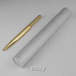 BVLGARI ECCENTRIC Gold Plated Short Ballpoint Pen + Case FREE SHIPPING WORLDWIDE