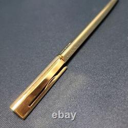 BVLGARI Gold Ballpoint Pen twisted mechanism black ink with Bvlgari pen pouch