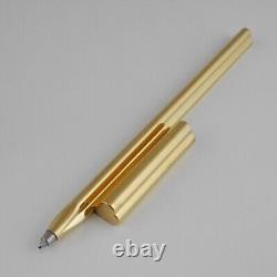 BVLGARI Gold Plated Slim Ballpoint Pen (Blue Ink) FREE SHIPPING WORLDWIDE