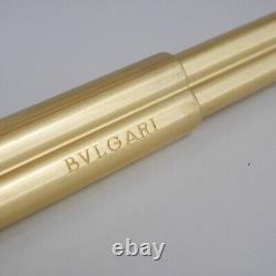 BVLGARI Gold Plated Slim Ballpoint Pen (Blue Ink) FREE SHIPPING WORLDWIDE