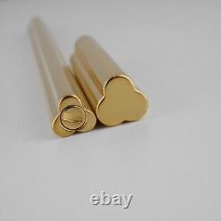 BVLGARI Gold Plated Slim Ballpoint Pen (Blue Ink) FREE SHIPPING WORLDWIDE