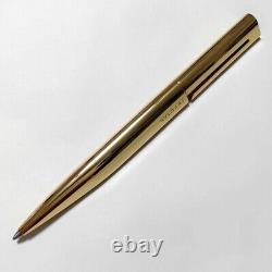 BVLGARI Gold plating Twisted Ballpoint Pen wz/Box&Dedicated case Vintage