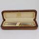 Bueche Girod Ball Point Pen Silver With Gold Trim In Wooden Storage Display Case