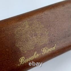 Bueche Girod Ball Point Pen Silver with Gold Trim In Wooden Storage Display Case