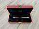 Cartier Ballpoint Pen Bordeaux X Gold With Box