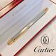 Cartier Ballpoint Pen Silver X Gold With Box