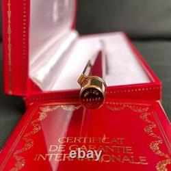 CARTIER Ballpoint pen must Bordeaux x Gold with Case & Papers