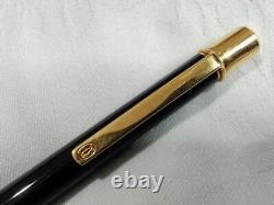 CARTIER Ballpoint pen must de Cartier Black x Gold no Case