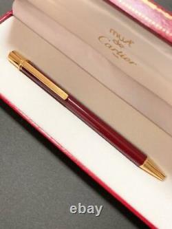 CARTIER Ballpoint pen must de Cartier Redx Gold with Box