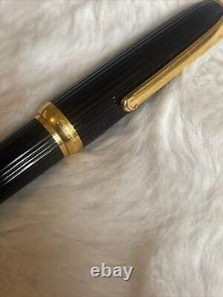 CARTIER Black Composite with Gold Plated Trim And 18k Ballpoint pen