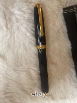 CARTIER Black Composite with Gold Plated Trim And 18k Ballpoint pen