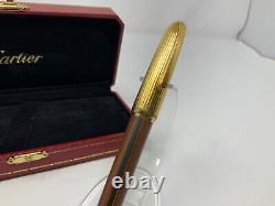 CARTIER DOUE EBONITE BRUN CLAIR Gold Plated Rollerball pen