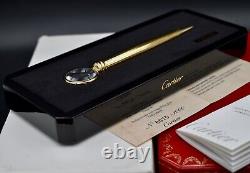 CARTIER Gold Plated Ballpoint Pen (BP) with Magnifying Glass Limited Edition 100