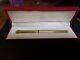 Cartier Gold Plated Fountain Pen With 14ct Gold Nib Writing. Plus Box