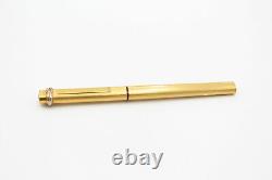 CARTIER Gold Plated FOUNTAIN PEN with 14ct Gold Nib Writing. Plus box