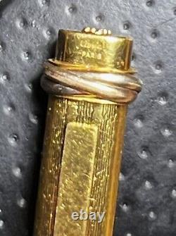 CARTIER Must de Cartier Vendôme Trinity 18K Gold plated Ballpoint pen c. 1976's